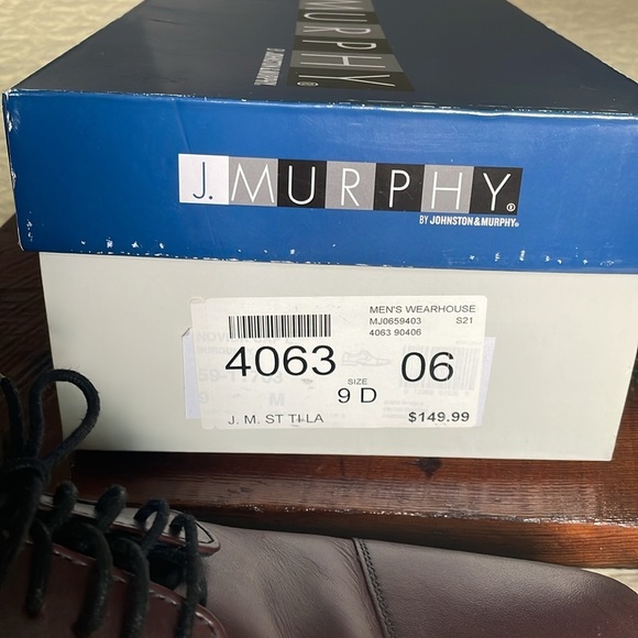 J. Murphy Men’s Burgundy LeatherDress Shoes Size 9 - Picture 6 of 8